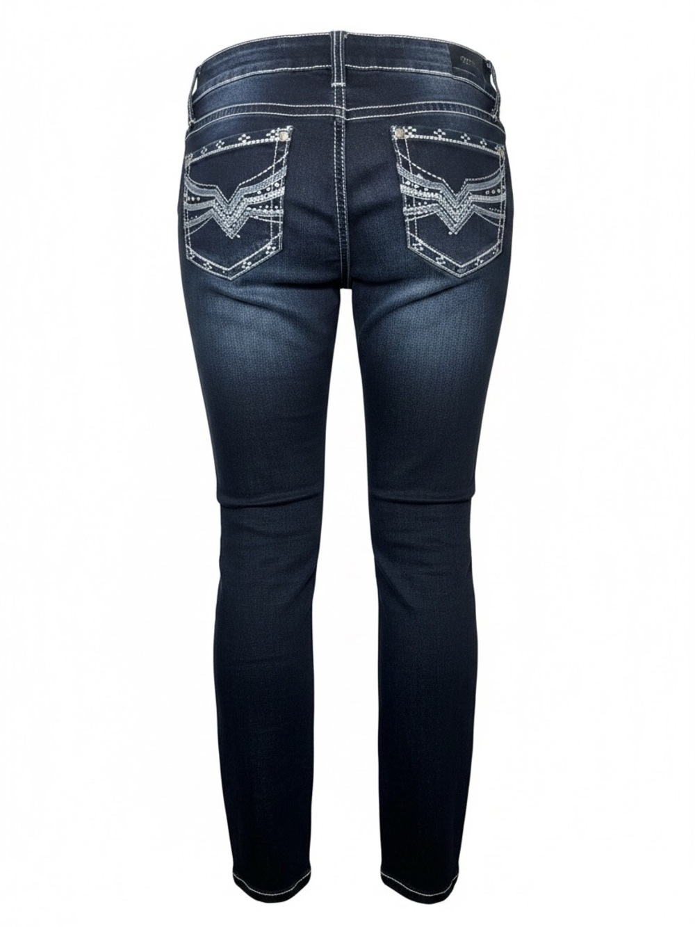 HYDRAULIC SZ 14 Dark Wash Jeans Heavily Embroidered Studded Back Pockets BOHO
